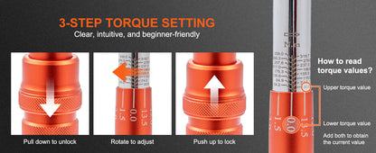 1/2" 1/4" 3/8" Mechanical Torque Wrench Set